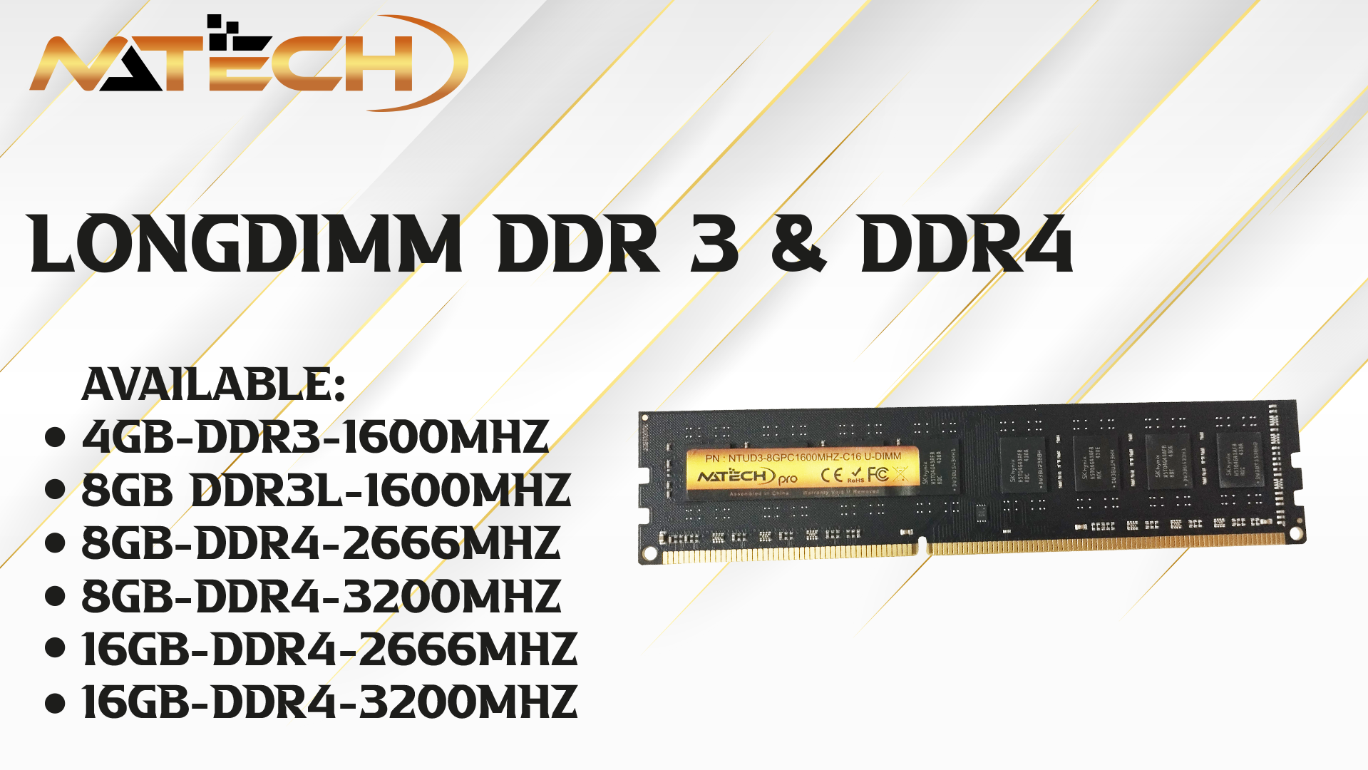 LONGDIMM DDR3 & DDR4